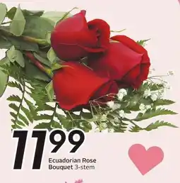 Sobeys Ecuadorian Rose Bouquet 3-stem offer