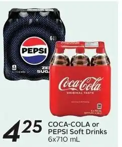 Sobeys Coca-cola or pepsi soft drinks offer