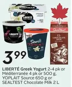 Sobeys Liberté greek yogurt offer