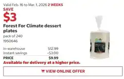 Costco Forest For Climate dessert plates offer