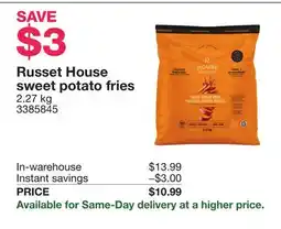 Costco Russet House sweet potato fries offer