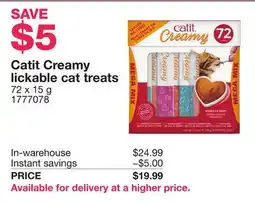 Costco Catit Creamy lickable cat treats offer