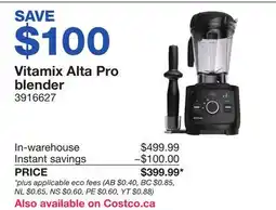 Costco Vitamix Alta Pro blender offer