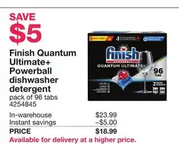 Costco Finish Quantum Ultimate + Powerball dishwasher detergent pack offer