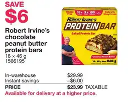 Costco Robert Irvine's chocolate peanut butter protein bars offer