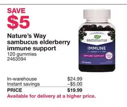 Costco Nature's Way sambucus elderberry immune support offer