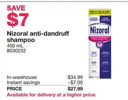 Costco Nizoral anti-dandruff shampoo offer