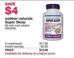 Costco webber naturals Super Sleep offer