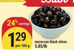Marché Adonis Moroccan black olives offer