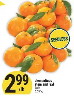 Marché Adonis Clementines stem and leaf offer