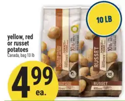 Marché Adonis yellow, red or russet potatoes offer