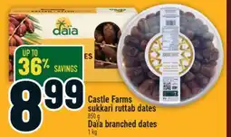 Marché Adonis Castle Farms sukkari ruttab dates, Daïa branched dates offer