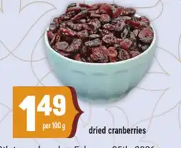 Marché Adonis dried cranberries offer