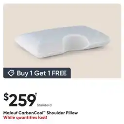 Sleep Country Malouf CarbonCool Shoulder Pillow offer