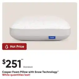 Sleep Country Casper Foam Pillow with Snow Technology offer