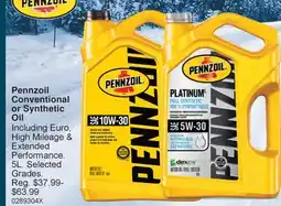 PartSource Pennzoil Conventional or Synthetic Oil offer