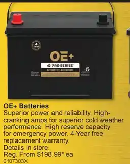 PartSource OE+ Batteries offer