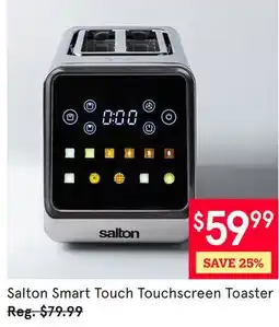 Kitchen Stuff Plus Salton Smart Touch Touchscreen Toaster offer