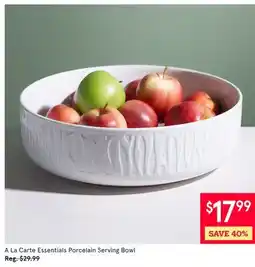 Kitchen Stuff Plus A La Carte Essentials Porcelain Serving Bowl offer