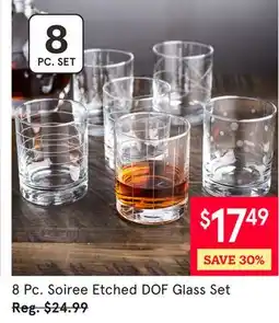 Kitchen Stuff Plus Soiree Etched DOF Glass Set offer