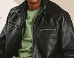 Giant Tiger Faux leather bomber jacket offer