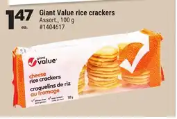 Giant Tiger Giant Value rice crackers offer