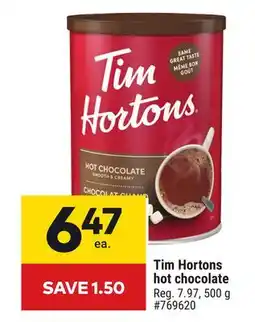 Giant Tiger Tim Hortons hot chocolate offer