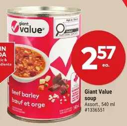 Giant Tiger Giant Value soup offer