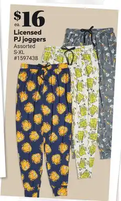 Giant Tiger Licensed PJ joggers offer
