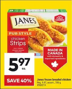 Giant Tiger Janes frozen breaded chicken offer