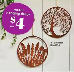 Giant Tiger metal hanging decor offer
