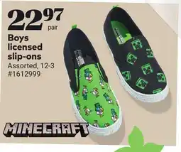 Giant Tiger Boys licensed slip-ons offer