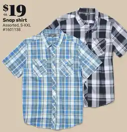 Giant Tiger Snap shirt offer