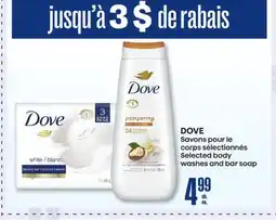 Jean Coutu DOVE Selected body washes and bar soap offer