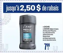 Jean Coutu DOVE, DOVE Men+Care antiperspirants and deodorants offer