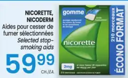 Uniprix NICORETTE, NICODERM Aides pour cesser de fumer sélectionnées/Selected stop-smoking aids offer