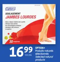 Uniprix OPTION+ Produits naturels sélectionnés/Selected natural products offer