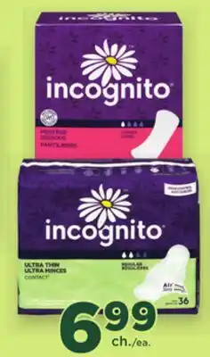 Proxim INCOGNITO Selected hygienic pads or pantyliners offer