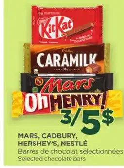 Proxim MARS, CADBURY, HERSHEY'S, NESTLÉ Selected chocolate bars offer