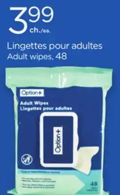 Proxim Option+ Adult wipes offer