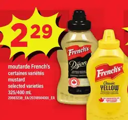 Maxi MOUTARDE FRENCH'S | MUSTARD 325/400 mL offer