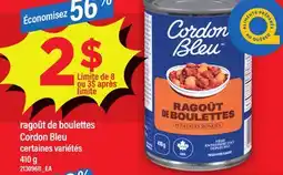 Maxi RAGOÛT DE BOULETTES CORDON BLEU offer