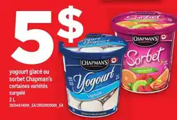 Maxi YOGOURT GLACÉ OU SORBET CHAPMAN'S offer