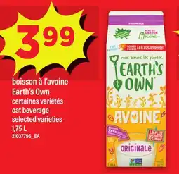 Maxi BOISSON À L'AVOINE EARTH'S OWN | OAT BEVERAGE offer