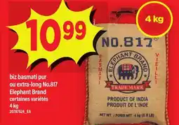 Maxi BIZ BASMATI PUR OU EXTRA-LONG NO.817 ELEPHANT BRAND offer