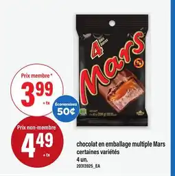 Maxi CHOCOLAT EN EMBALLAGE MULTIPLE MARS, 4 UN offer