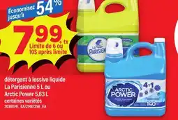 Maxi DÉTERGENT À LESSIVE LIQUIDE LA PARISIENNE 5 L OU ARCTIC POWER 5,63 L offer