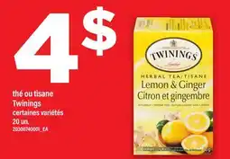 Maxi THÉ OU TISANE TWININGS, 20 un offer
