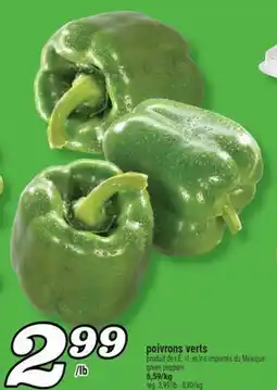 Marché Richelieu POIVRONS VERTS | GREEN PEPPERS offer