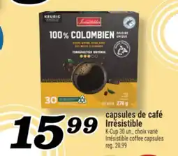 Marché Richelieu CAPSULES DE CAFÉ IRRÉSISTIBLE | IRRÉSISTIBLE COFFEE CAPSULES offer